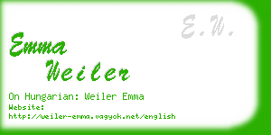 emma weiler business card